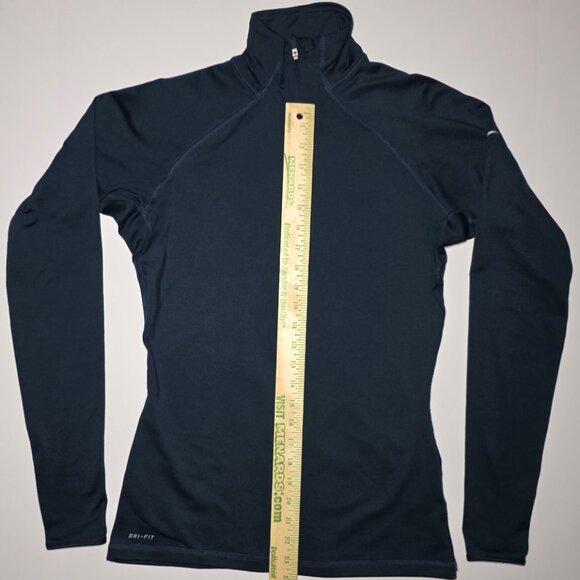 Nike Pro Dri Fit Womens Navy Blue 1/2 Zip Athletic Exercise Jacket Size Medium - Picture 13 of 14
